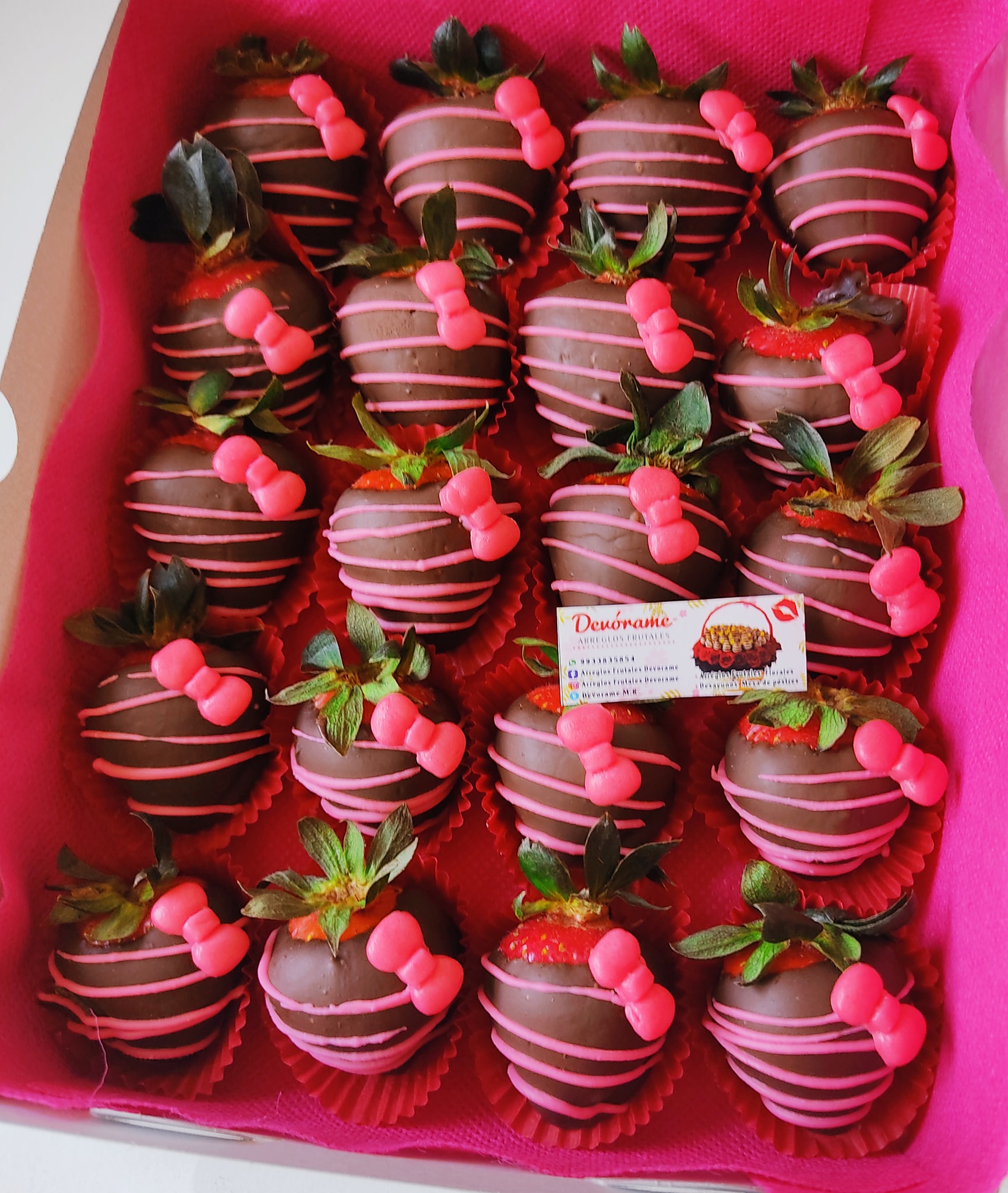 Arreglo frutal Fresas enchocolatadas devorame