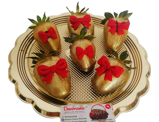 Arreglo frutal Fresas con chocolate devorame
