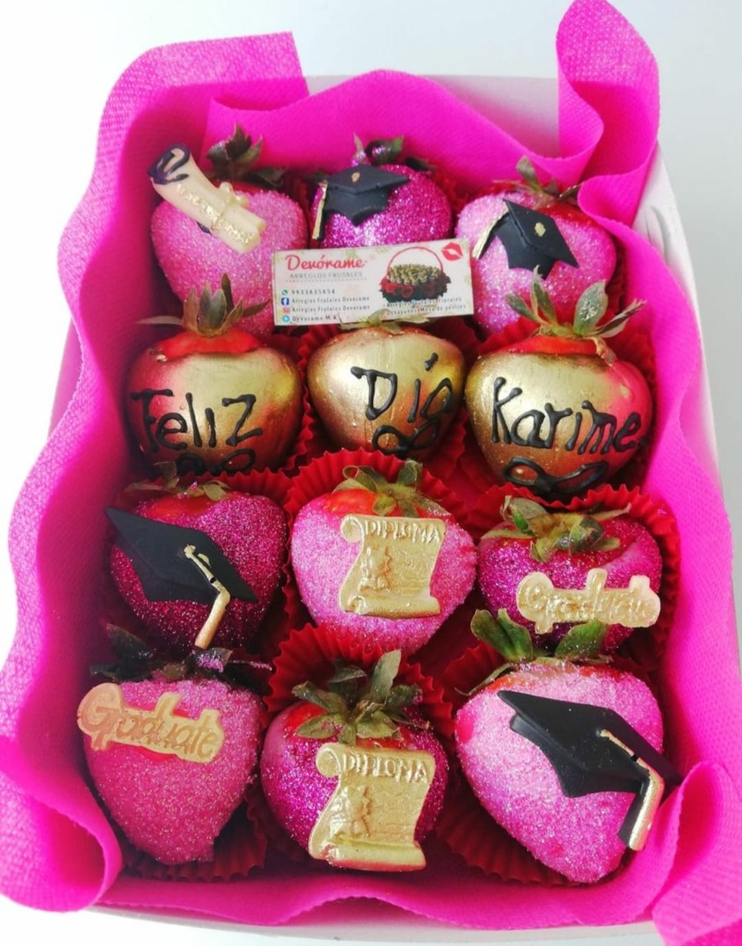 Arreglo frutal Fresas con chocolate devorame
