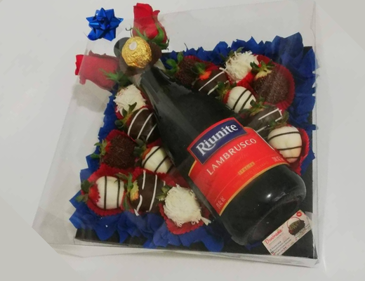 Arreglo frutal Arv-03 con Lambrusco devorame