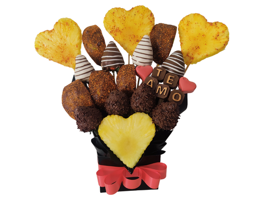 Arreglo frutal Ca-94 De los favoritos. Frutal con un toque de chocolate y picosito. devorame