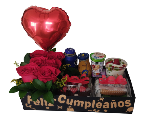 Arreglo frutal Desay-01B puedes cambiar la frase por FELIZ ANIVERSARIO devorame