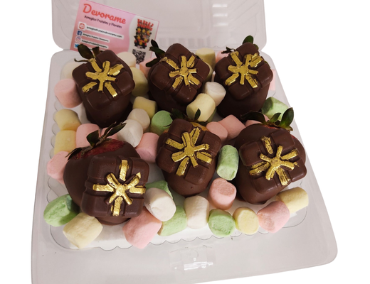 Arreglo frutal Fresas con chocolate devorame