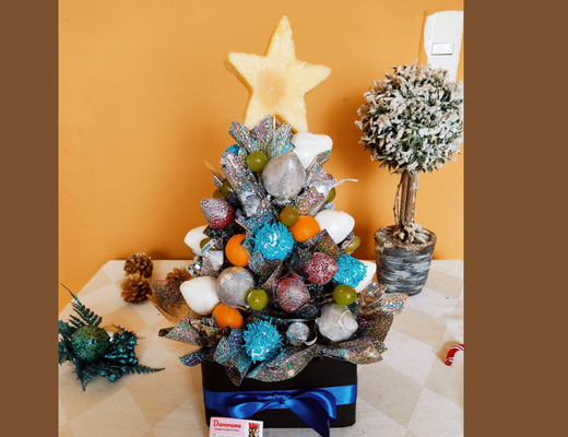Arreglo frutal Pino navideño devorame