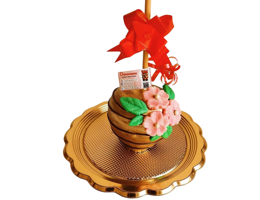 Arreglo frutal Manzana con chocolate devorame