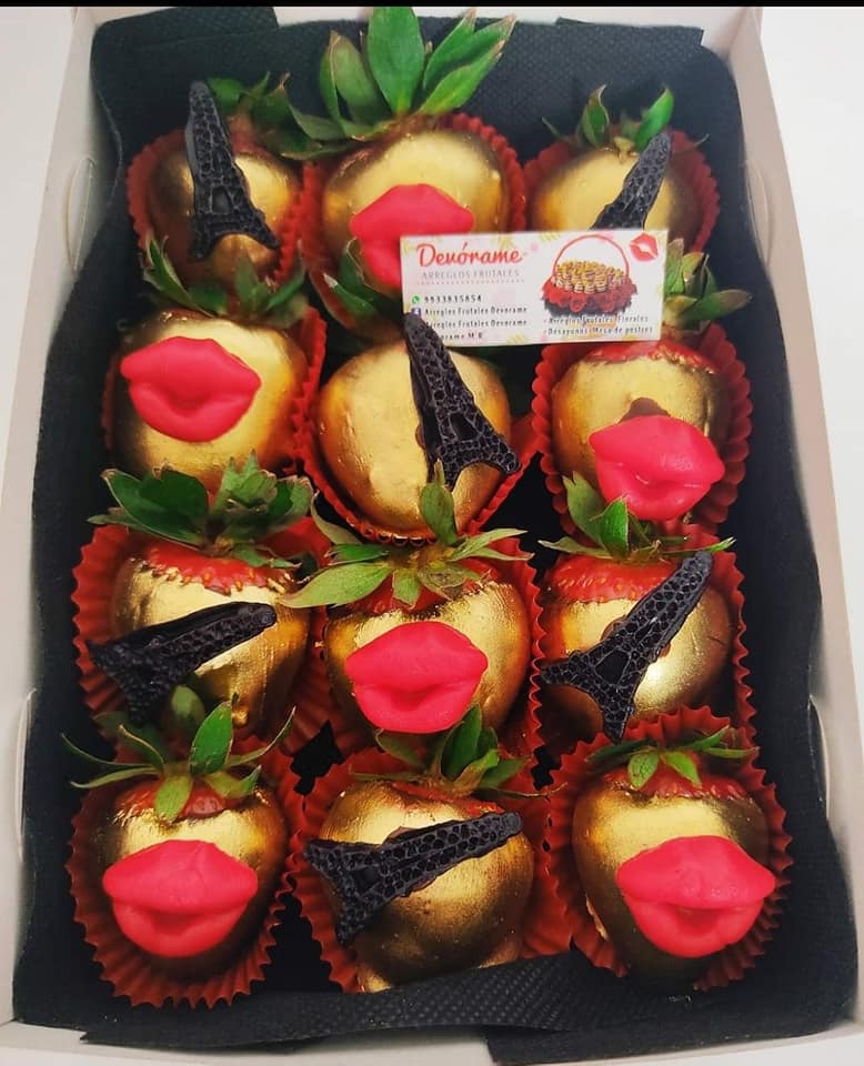 Arreglo frutal Fresas paris. devorame