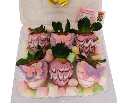 Arreglo frutal Fresas con chocolate devorame