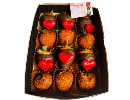 Arreglo frutal Fresas con chocolate devorame