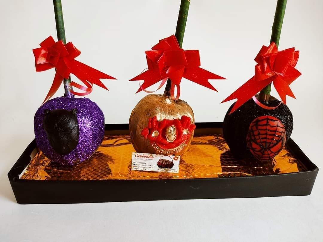 Arreglo frutal Manzanas con chocolate devorame